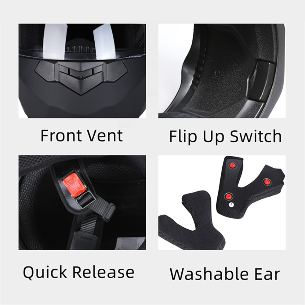 Модульный мотоциклетный шлем с – обзор и цена Full Face Motorcycle Helmet With Bluetooth